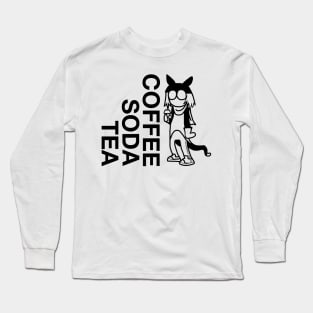 DAVID. COFFEE. SODA. TEA. (OUTLINE) Long Sleeve T-Shirt